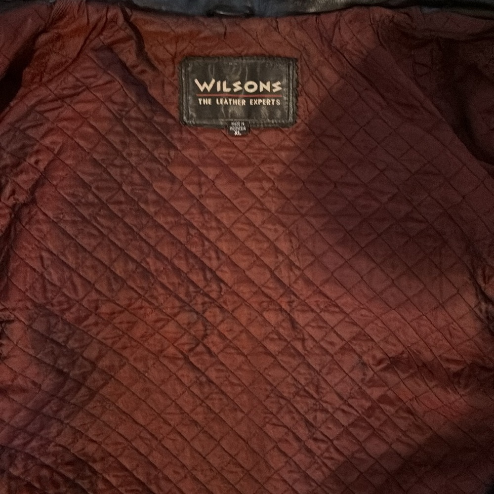 Men’s vintage Wilson, 100% leather biker, buckle jacket - Picture 9 of 11